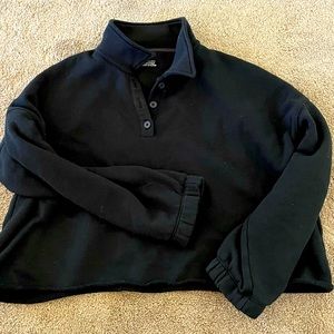 Aerie cropped black sweatshirt